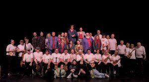 Gruppenphoto Die Artverwandten und das 1. Bremer Ukulelenorchester